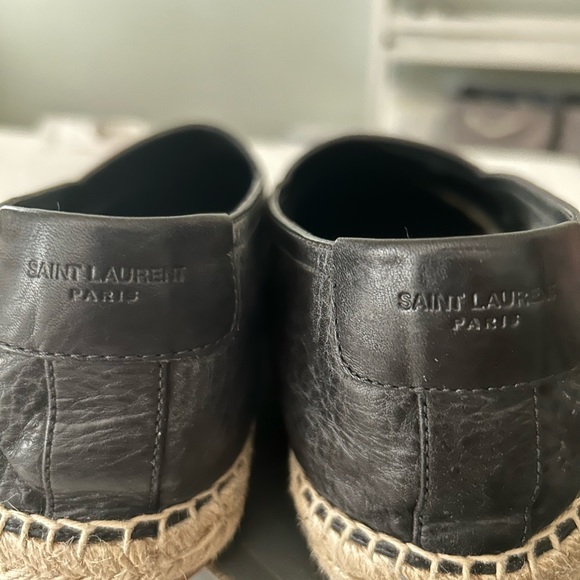 YSL logo embroidered espadrilles, size 11 - Picture 2 of 6